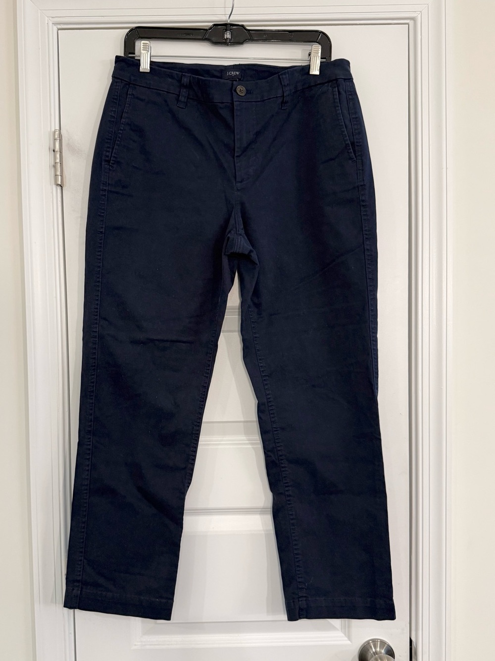 J. Crew Navy Straight Leg Chino Pants Women’s 10 Stretch Cotton Classic